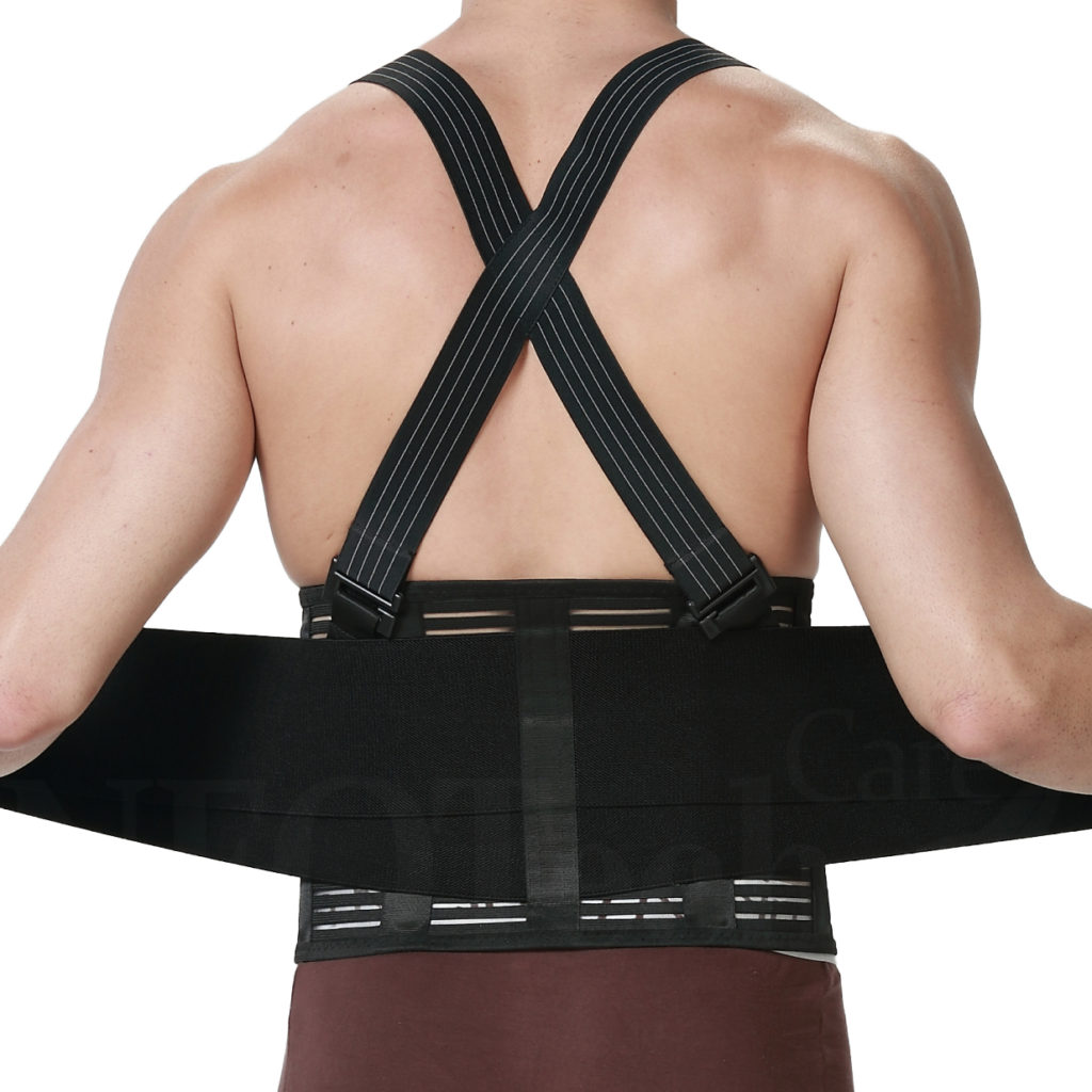 NEOtech Care Back Brace - Breathable & Adjustable Support for Lower Back  Pain - Double Pull Compression Straps - Lifting Spine Protection Vest -  Black